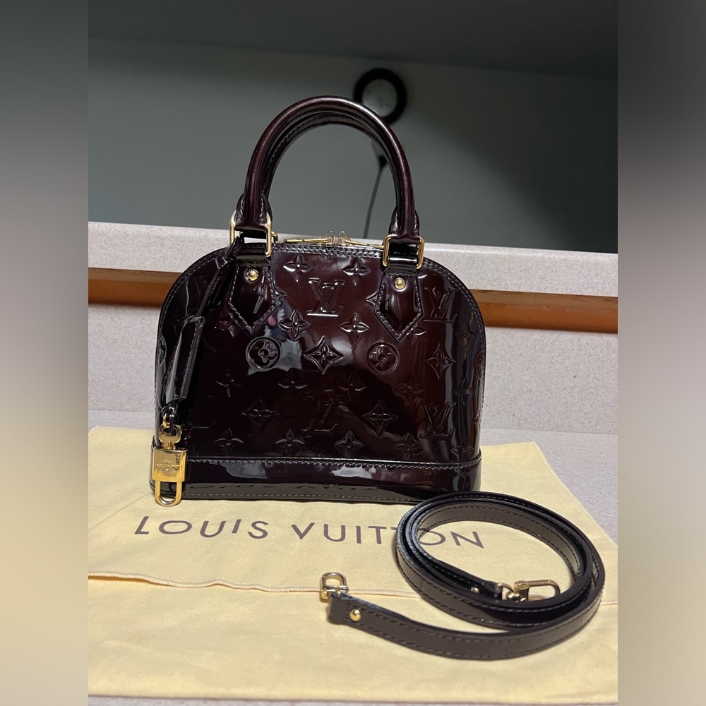 Louis Vuitton Burgundy Amarante Alma bb Crossbody Bag